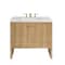 James Martin Vanities Hudson 36in Single Vanity, Light Natural Oak w/ 3 CM Arctic Fall Top 435-V36-LNO-3AF - alternate 1